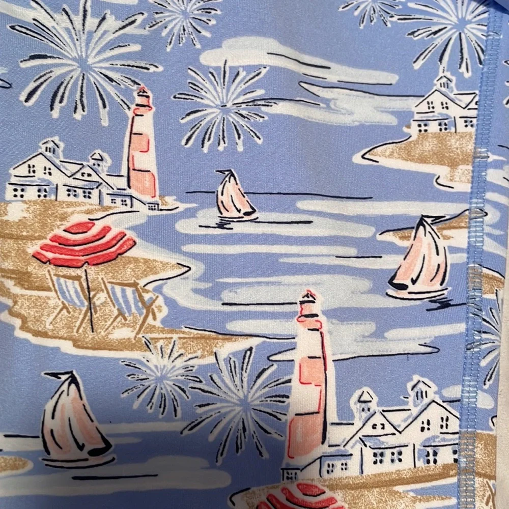 Blue Patterned Women's Activewear Set - Picture 4 of 6